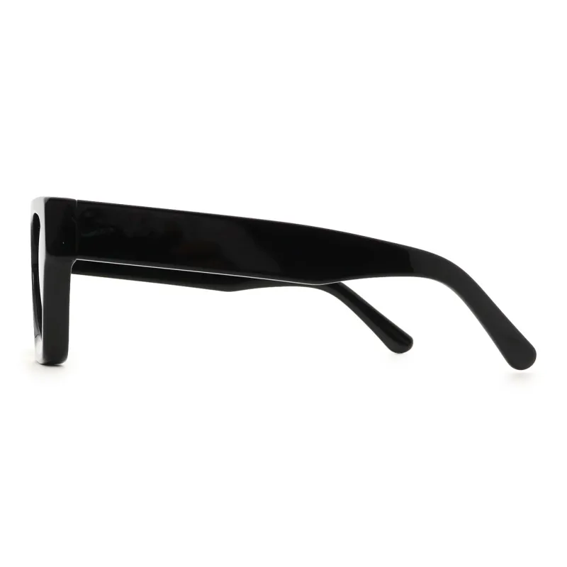 Pair Ponyo Plate Frame Sunglasses Unisex Black-2