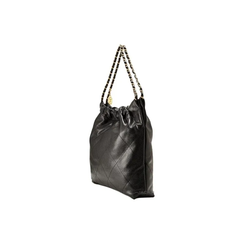 CHANEL 22Bag Grain Embossed Calfskin Handbag Women's Black-2