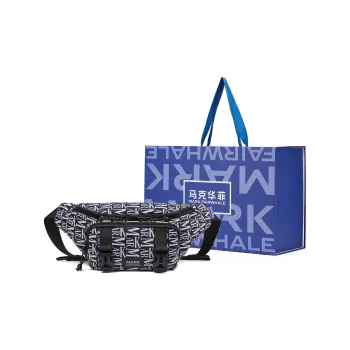 FAIRWHALE Fabric Casual Sports Crossbody Bag Sling Bag Fanny Pack With Large Capacity Medium Size Unisex Black