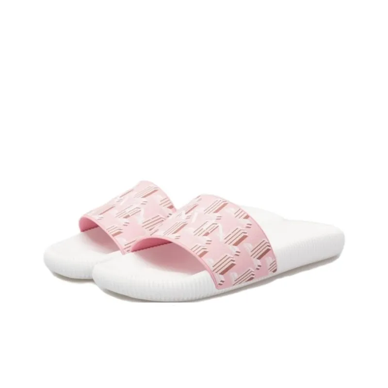 Lanvin Monogram Logo print Open toe Slides-3