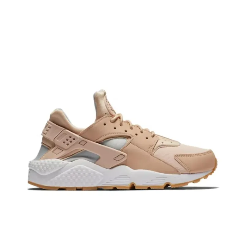 Nike Air Huarache Run Anti-Slip Wear-Resistant Low-Top Running Shoes Women's Khaki Brown-1