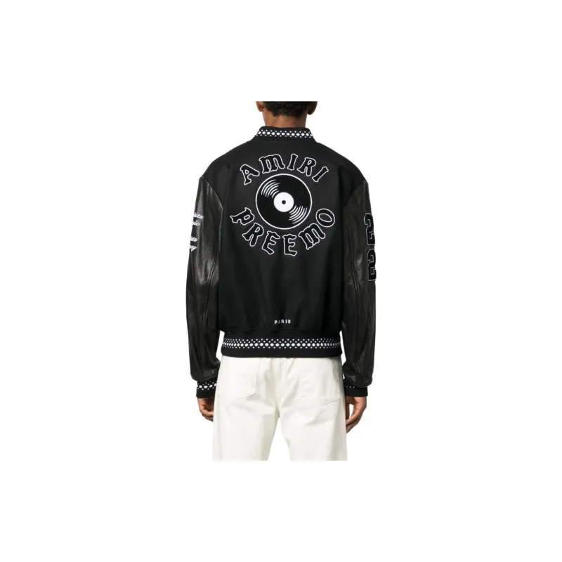 AMIRI Logo appliqué Varsity Jacket-4