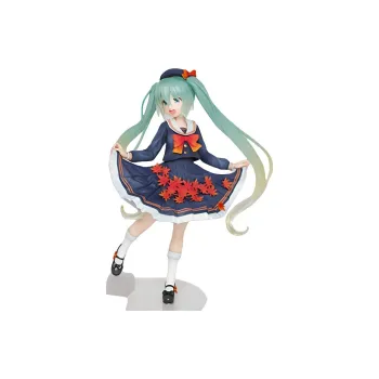 TAITO Hatsune Miku Vocaloid 3rd Autumn Outfit Ver. Maple Leaf 18cm Bonus Gifts