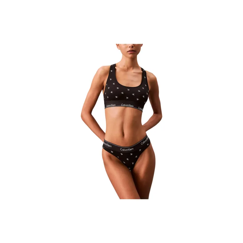 CALVIN KLEIN Underpants Women's 1 Pack Black All Over Print-2