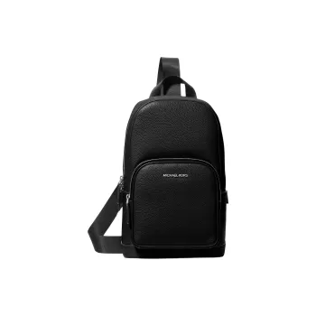 MICHAEL KORS Leather One Shoulder Crossbody Bag, Sling Bag Men's Black