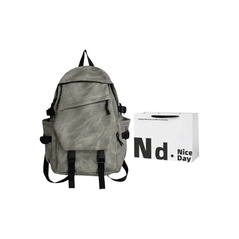SWIMADE Composite Cloth Backpack Regular Unisex Light Gray/Dark Gray/Blue-0