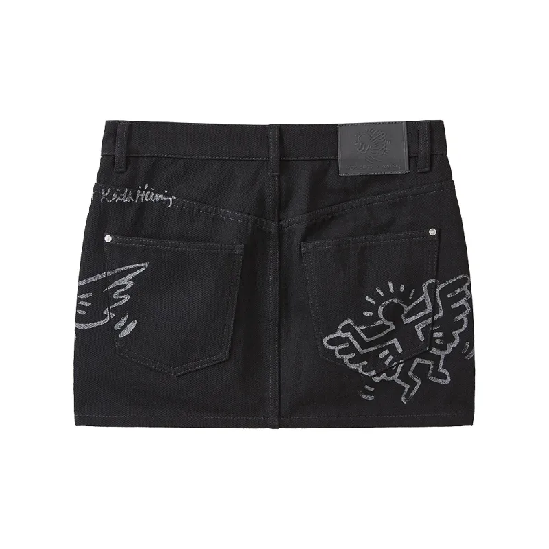 Miss Sixty Denim Short Skirts Women's Black-1