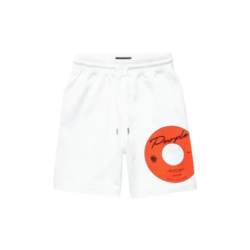 PURPLE-BRAND Casual Shorts Men Pink Chalk White