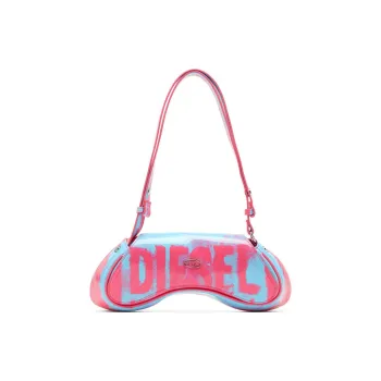 DIESEL PU Handbag, Shoulder Bag Women's Pink & Blue