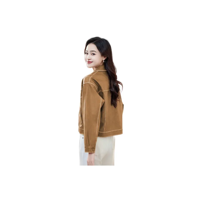 Fele.d Leather Jackets Women's-5