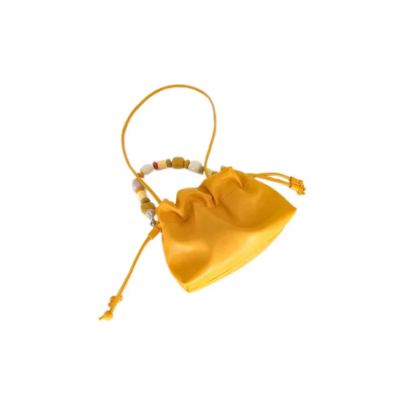 MUYSO Eco Friendly Recycled Leather Crossbody One Shoulder Handbag Regular Women's Yellow-2