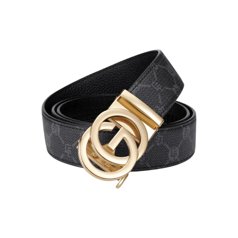 GOLF Top Grain Cow Leather Automatic Buckle Genuine Leather Belt Men's Multicolor 3.5cm-82