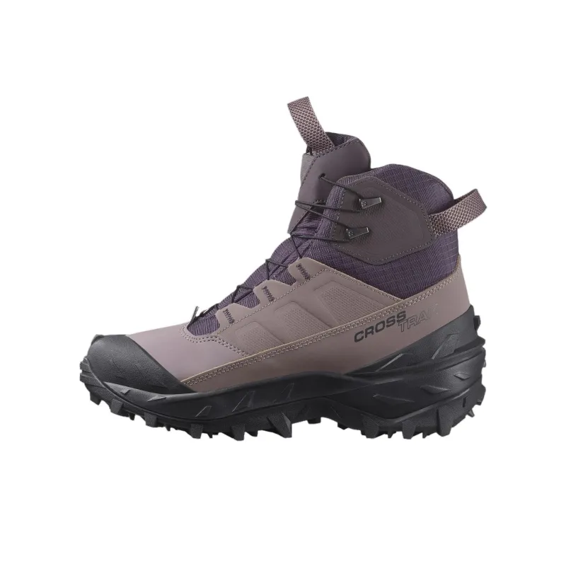 SALOMON CROSS Cushioning Wear Resistant High Top Outdoor Shoes Women's Pink-0