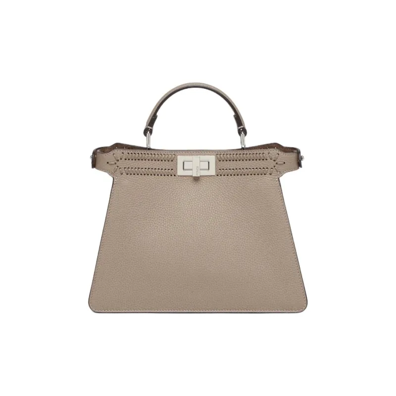FENDI Peekaboo ISeeU Calfskin Shoulder Bag, Crossbody Bag, Handbag Trumpets Women's Dove Gray-2