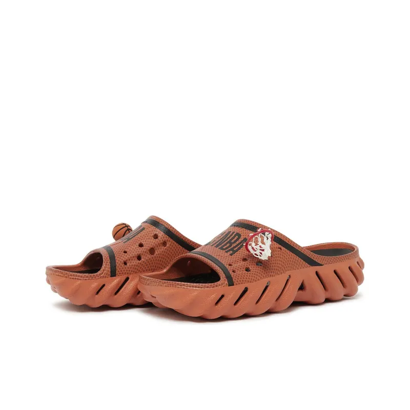 Crocs Rubber Sole Slide Slippers Unisex Brown-2