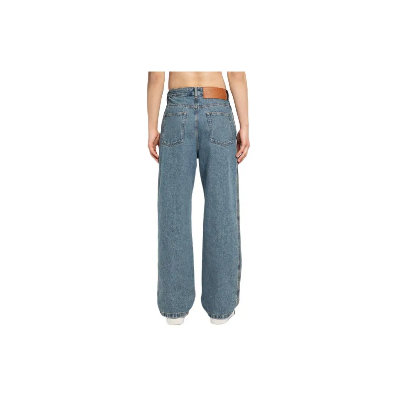 LOEWE Anagram Mid rise Straight Jeans-1