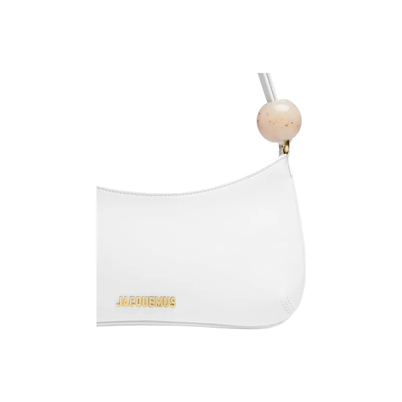 Jacquemus Le Bisou Cow Leather Portable Crossbody Bag Shoulder Bag Women's White-4
