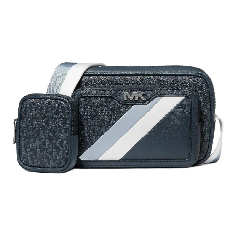 MICHAEL KORS Coated Canvas Shoulder Bag, Crossbody Bag Unisex Midnight Blue-0