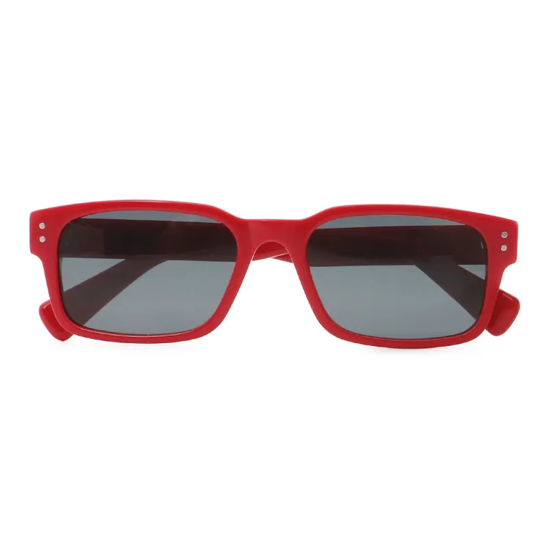 Pair Ponyo Plate Irregular Shape Sunglasses Women's Red-3