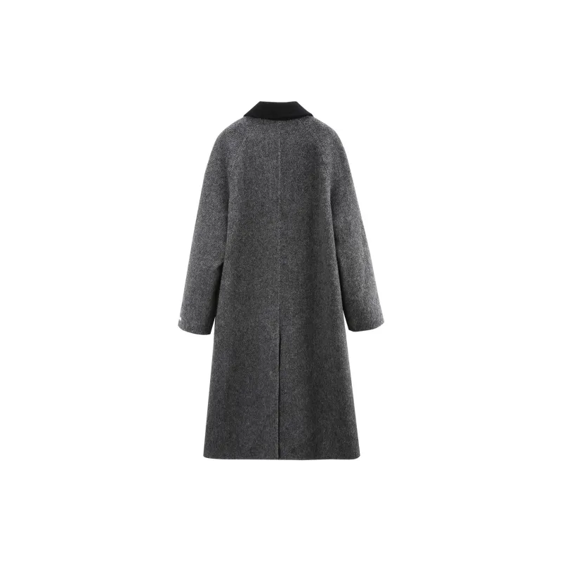 A Paradise For Awakening Coats Women's Black Gray Color-1
