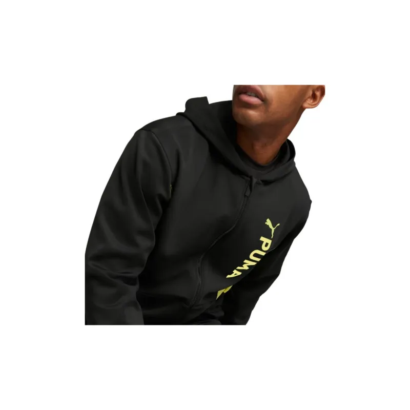 PUMA FIT DOUBLE Men's Full-Zip Hoodie Sweatshirt Men's Black-5