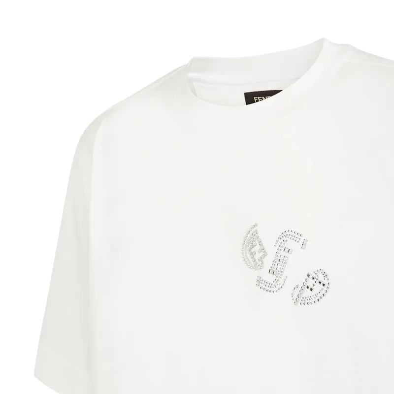FENDI T Shirts Men White-2