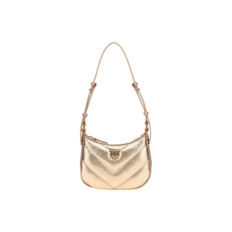 PINKO Goatskin Crossbody Bag Shoulder Bag Mini Women's Champagne Pink-0