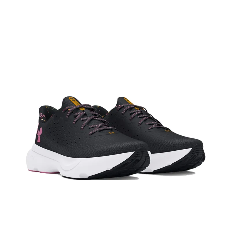 Under Armour Cushioning Breathable Low Top Running Shoes Women's Black Purple-2