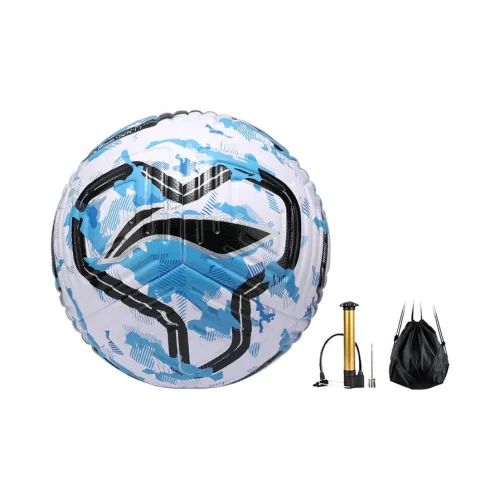 LiNing Size 5 Soccer TPU Seamless Thermal-bonding Unisex White Black Blue