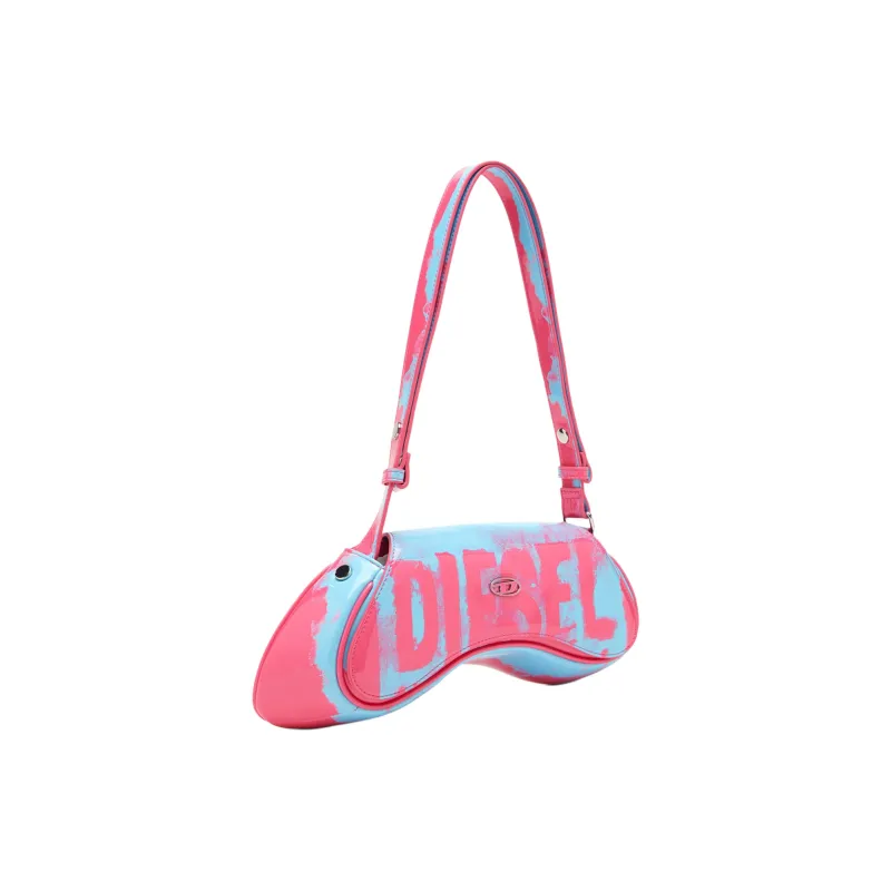 DIESEL PU Handbag, Shoulder Bag Women's Pink & Blue-1