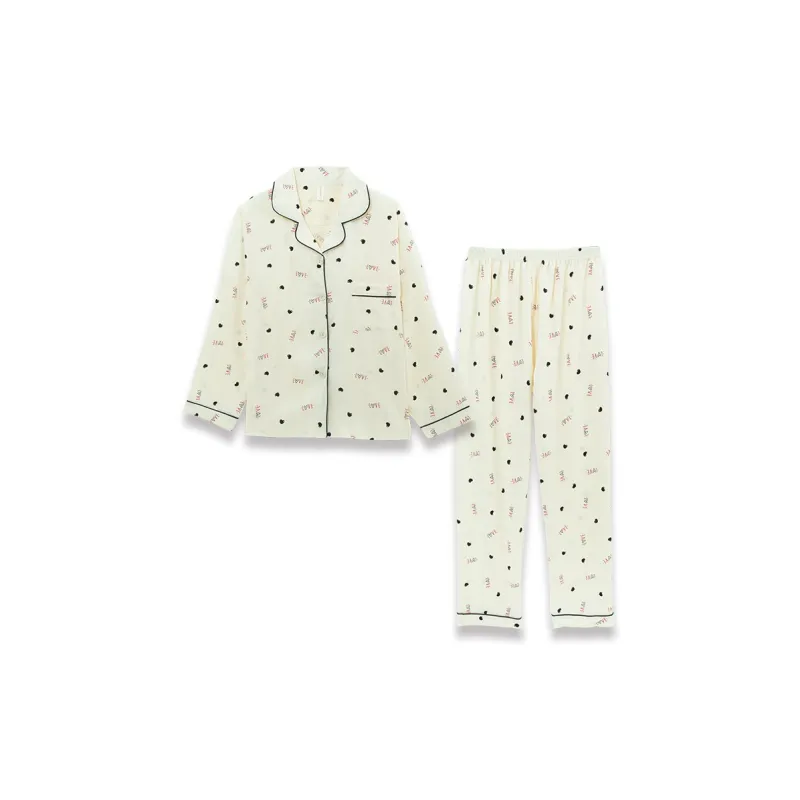 Sleeping Beauty Pajama Set Women's White-4