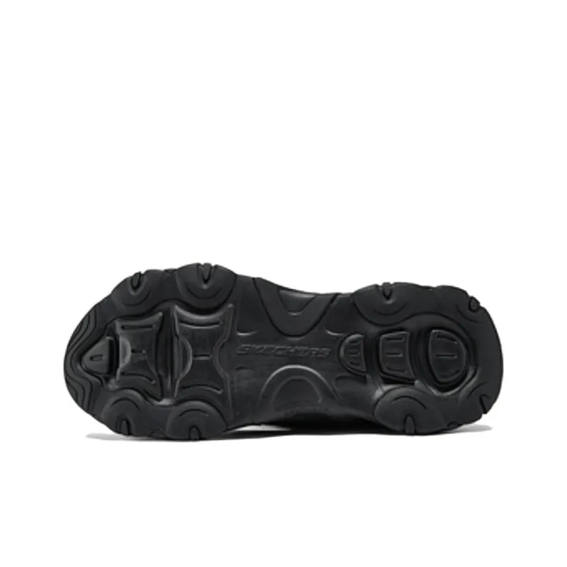 Skechers DLITES Anti Slip Wear Resistant Low Top Chunky Sneakers Men's Black-4