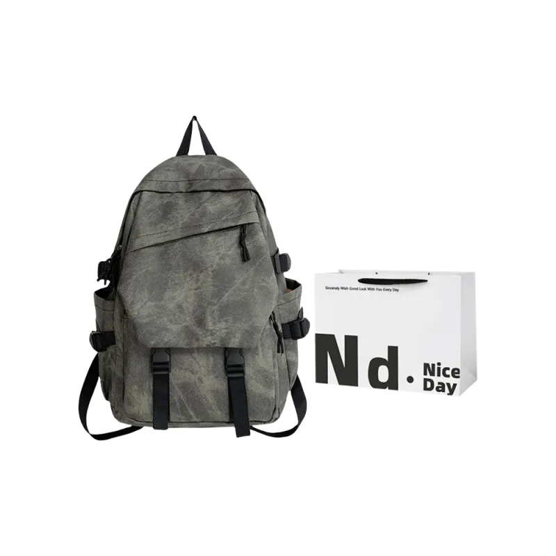 SWIMADE Composite Cloth Backpack Regular Unisex Light Gray/Dark Gray/Blue-2