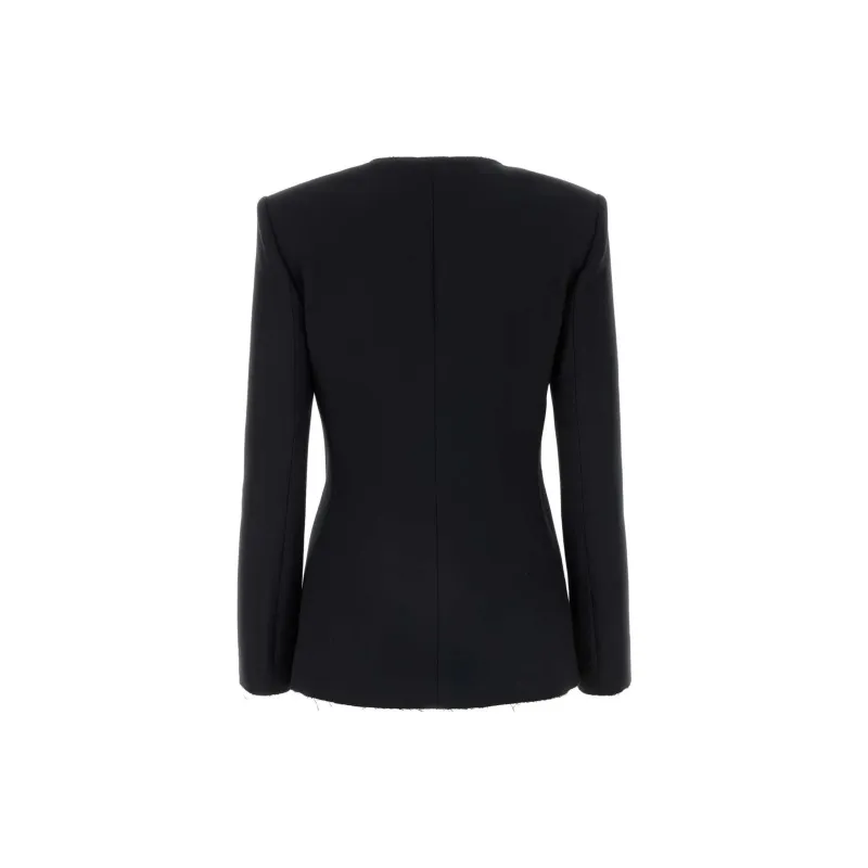 MSGM Frayed-Edge Crewneck Jacket-1