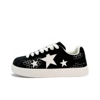 ITGI Anti Slip Wear Resistant Low Top Skateboard Shoes Unisex Black