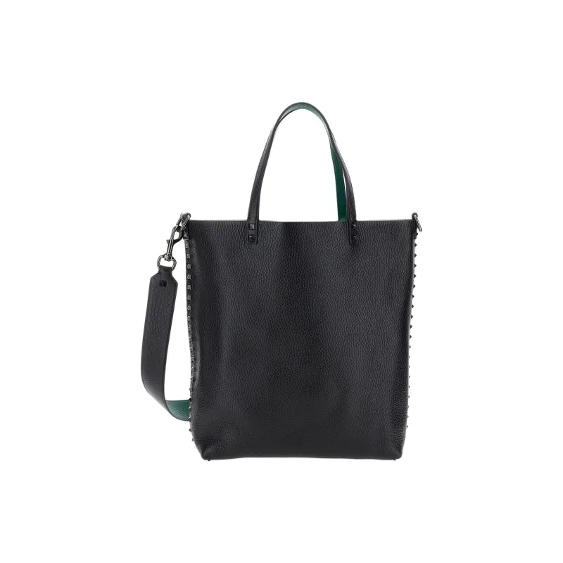 Valentino Calfskin Shoulder Bag Crossbody Bag Handbag Men's Black-0