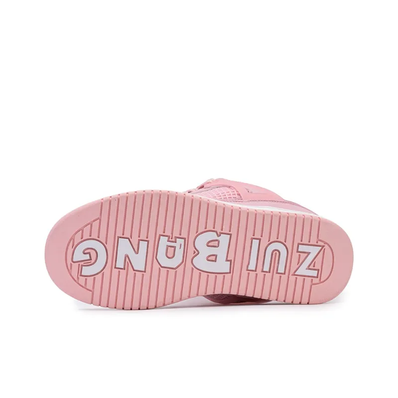 Little Red Man Non slip Lightweight Low Top Skateboard Shoes Women's Pink-4