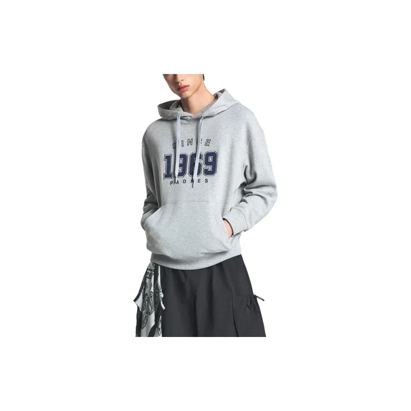 MLB Varsity Over Fit Hoodie Sweatshirt Unisex White-3