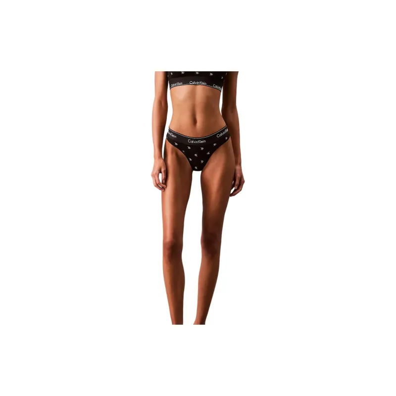 CALVIN KLEIN Underpants Women's 1 Pack Black All Over Print-1