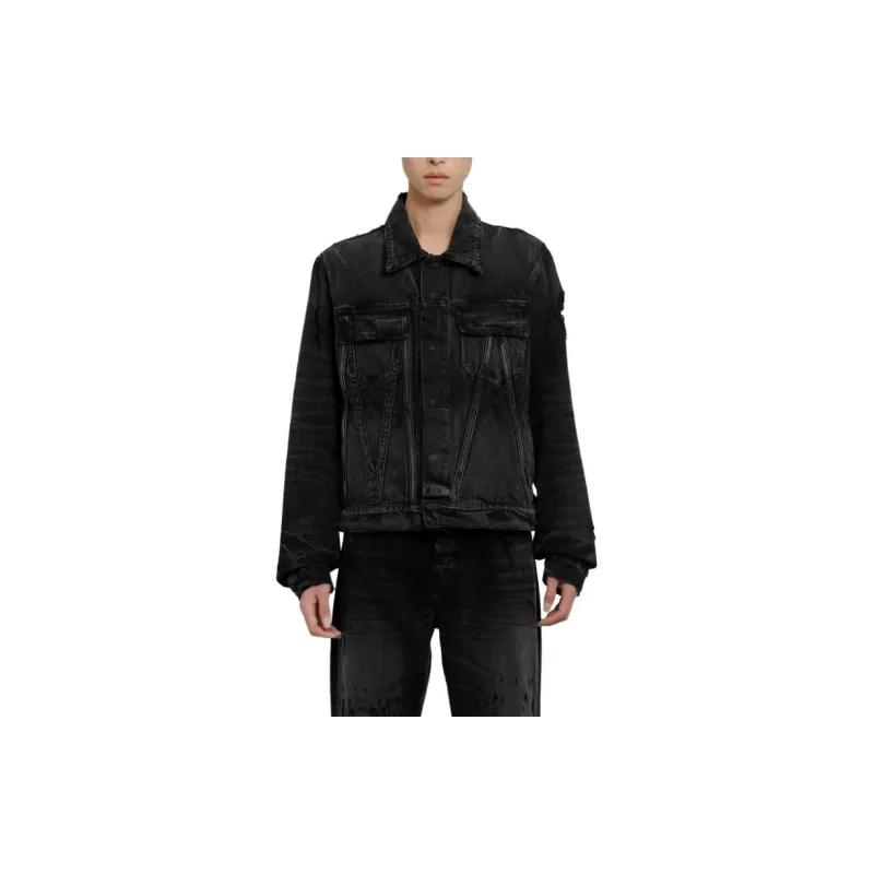 AMIRI Faded Panelled Denim Jacket-4