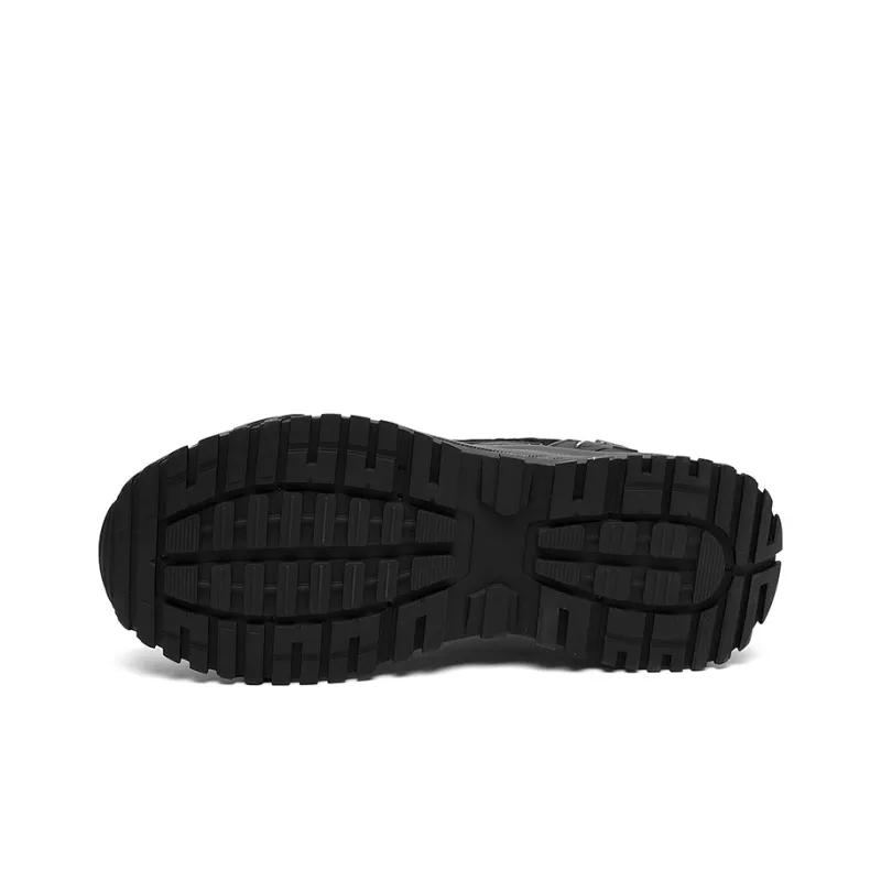 JEEP SPIRIT Anti Slip Wear Resistant Breathable Height Increasing Low Top Chunky Sneakers Unisex Black-6