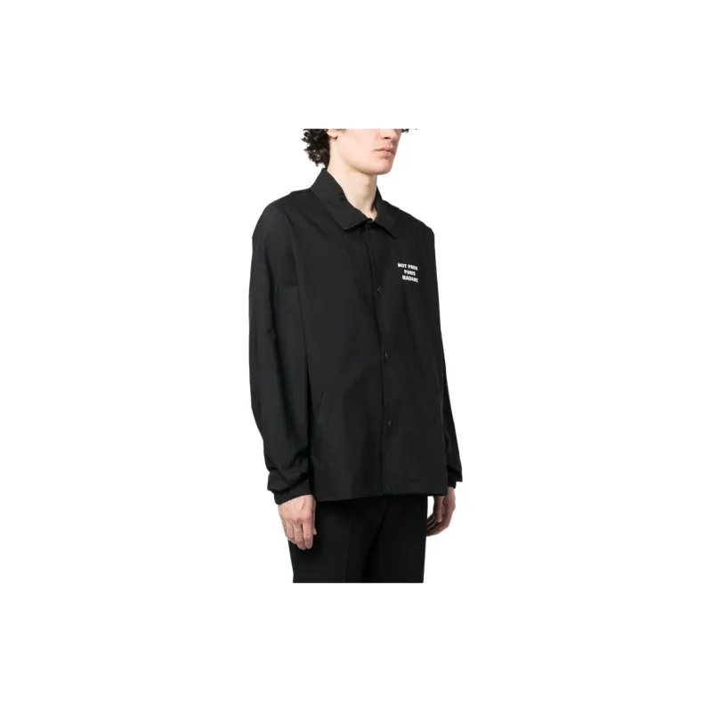 Drôle De Monsieur La Vest Slogan Lightweight Button Up Jacket-4