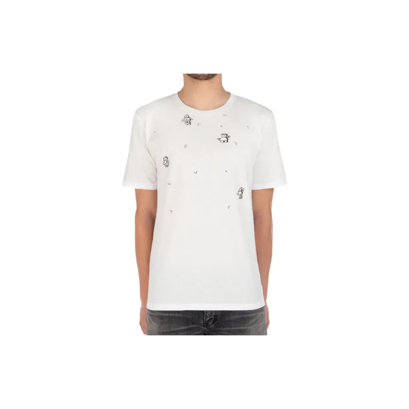 SAINT LAURENT T Shirts Men White-3