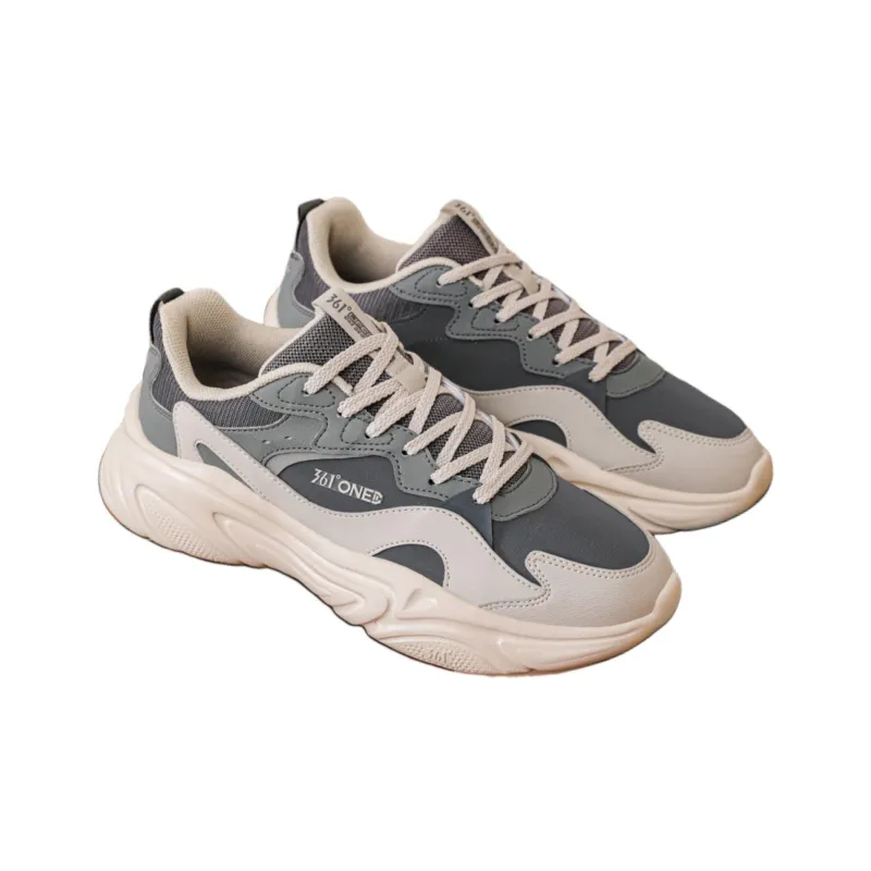 361° Wear resistant And Lightweight Low Top Casual Shoes Men's Gray-1