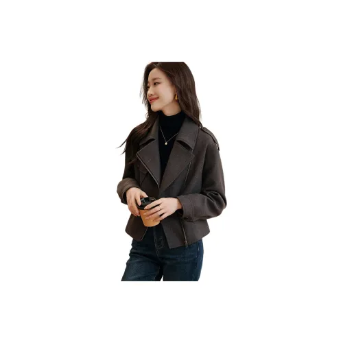 Mo Han Yi Mei Jackets Women's Dark Heather Gray