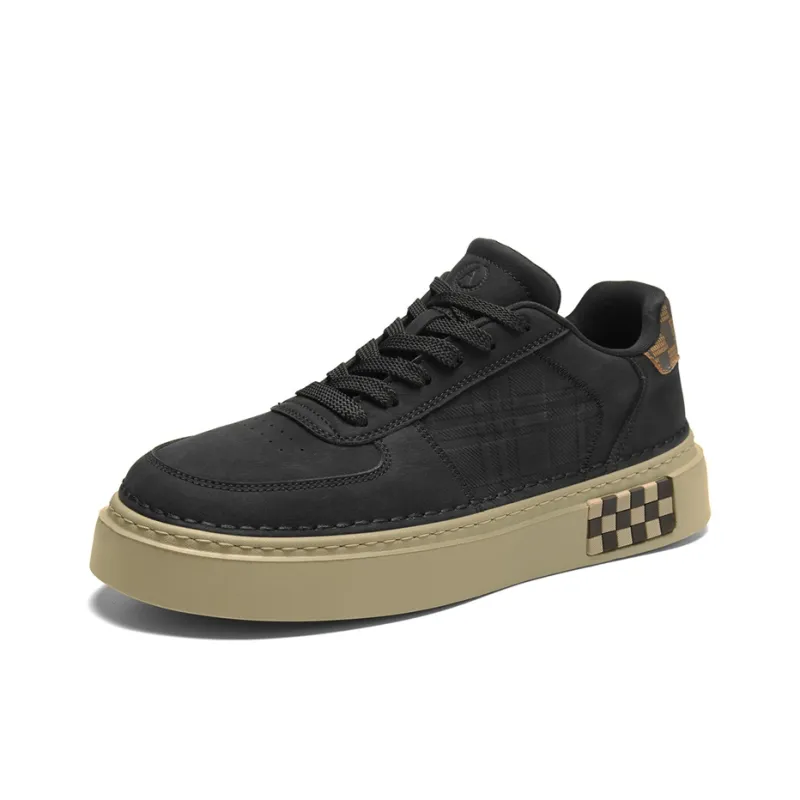 AOKANG Elegant Style Series Skateboard Shoes Men Low Top Khaki, Black-19