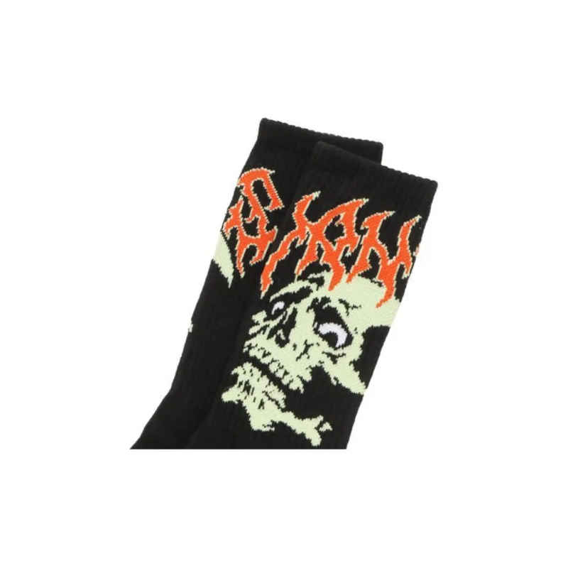 Vans Halloween Crew Sock Mid-Calf Socks Men's Black-3