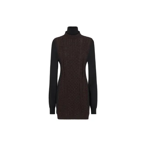 FENDI Long-Sleeved Dresses Women's Dark Purple