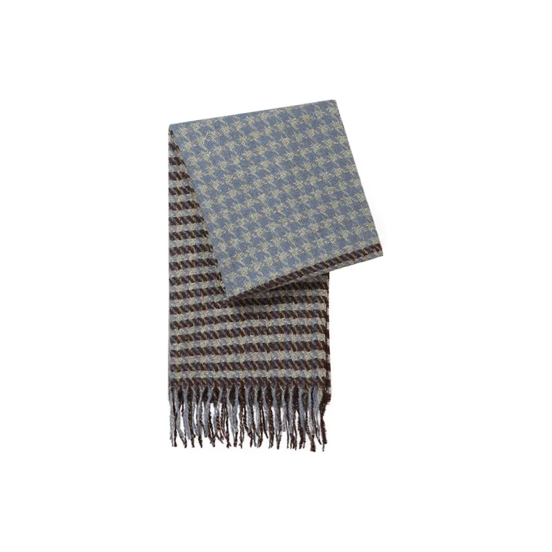 Narandu Fabric Knit Scarves Women's Navy Blue/Elegance Blue-1