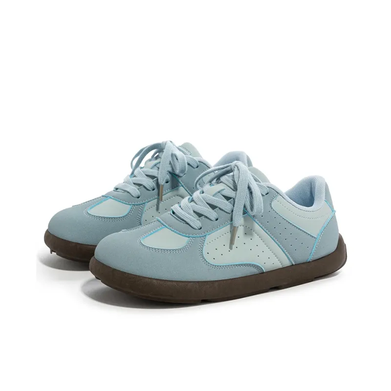 Babaya Anti Slip Wear Resistant Lightweight Breathable Low Top Skateboard Shoes Women's Denim Blue-2
